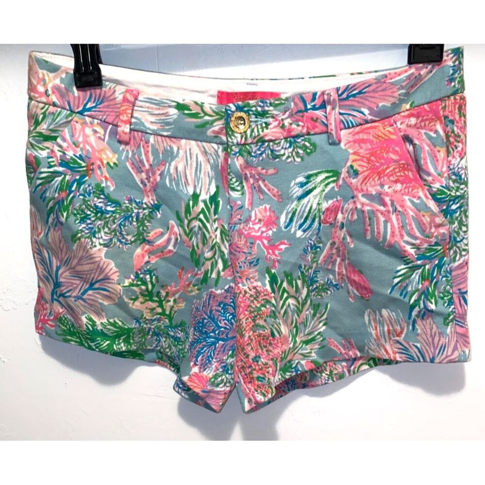 Lilly Pulitzer women's shorts size 6 Callahan Knit Shorts Blue Cay To My Heart